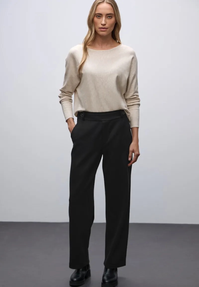 Street One Hosen*Straight Leg Hose Black