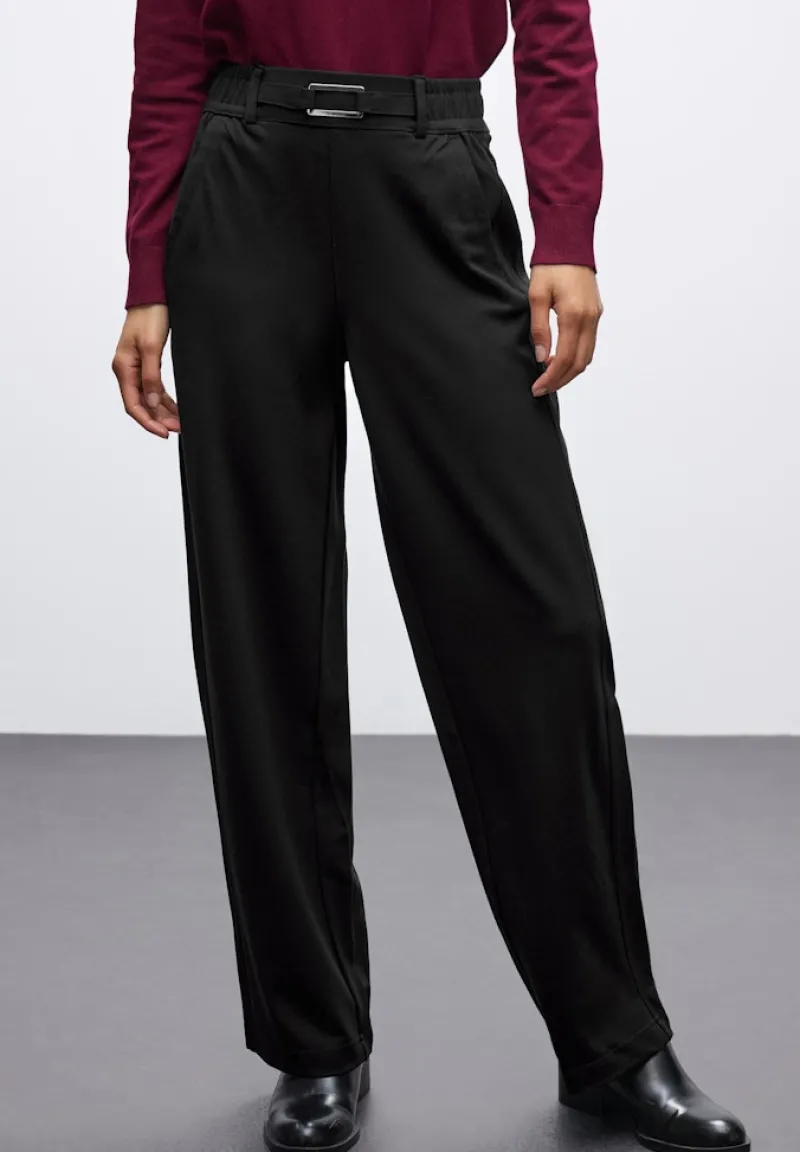 Street One Hosen*Straight Leg Hose Black