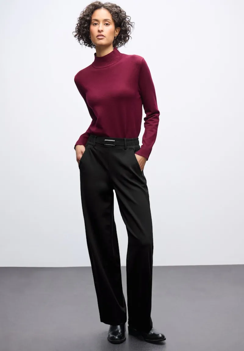 Street One Hosen*Straight Leg Hose Black