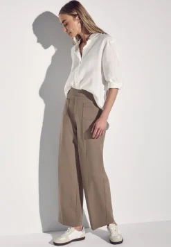 Street One Hosen*Straight Leg Hose dark mocha beige