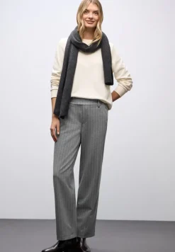 Street One Hosen*Straight Leg Hose dark pelican grey mel.
