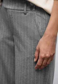 Street One Hosen*Straight Leg Hose dark pelican grey mel.