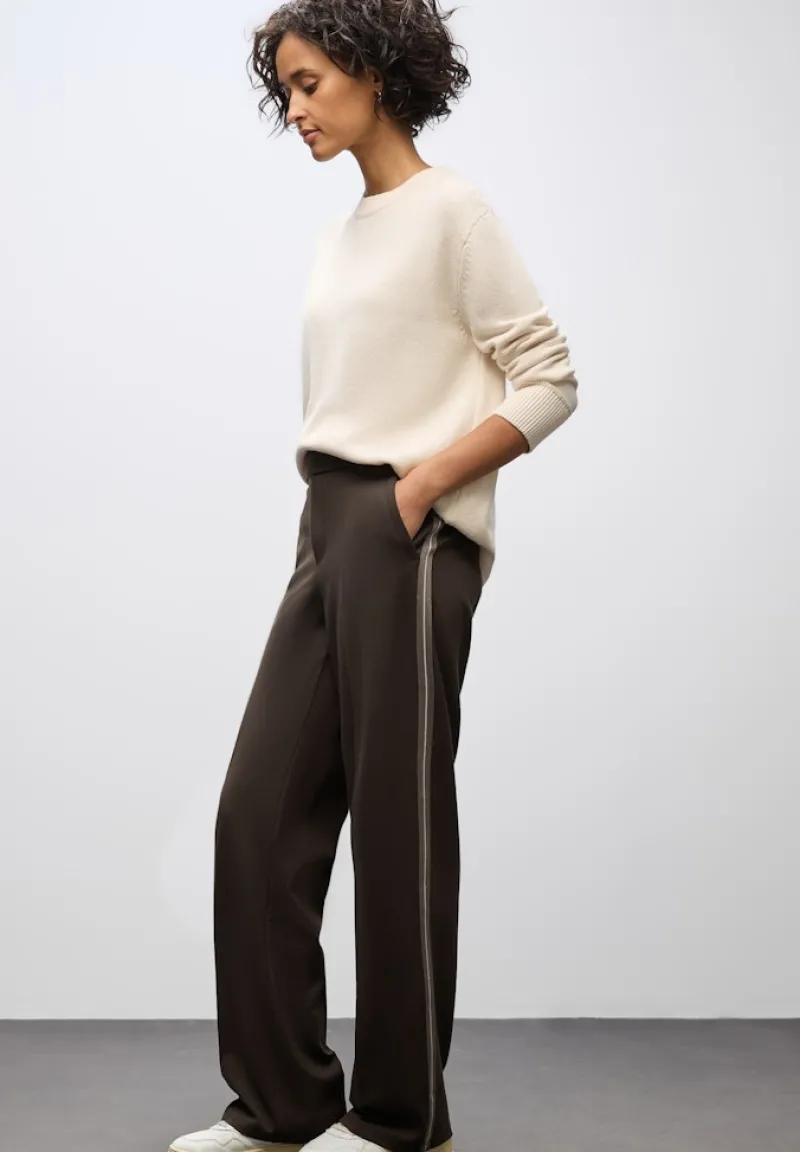 Street One Hosen*Straight Leg Hose deep roast brown