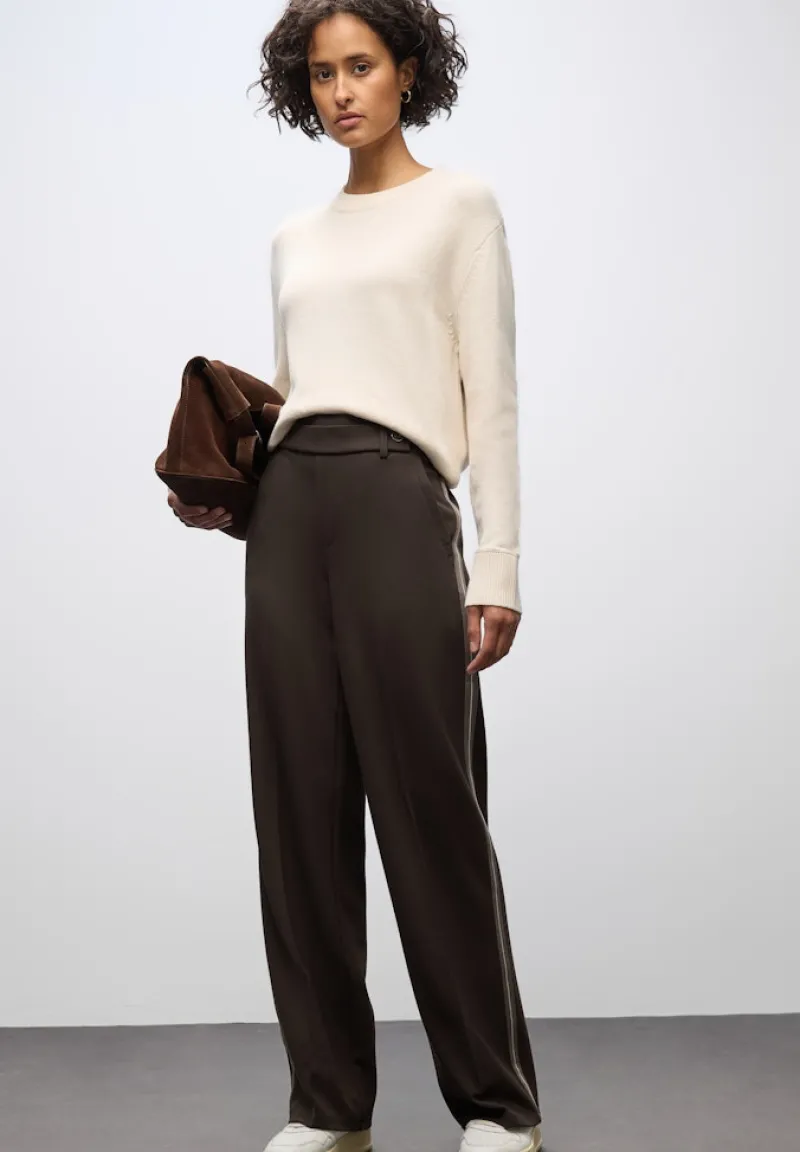 Street One Hosen*Straight Leg Hose deep roast brown