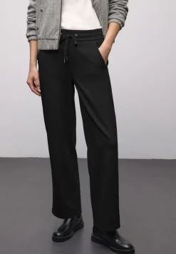Street One Hosen*Straight Leg Hose mit Tape Black
