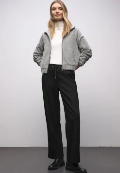 Street One Hosen*Straight Leg Hose mit Tape Black