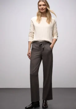 Street One Hosen*Straight Leg Hose mit Tape Rustic Brown
