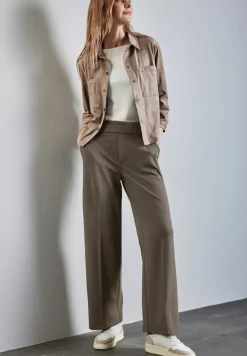 Street One Hosen*Straight Leg Hose muddy brown