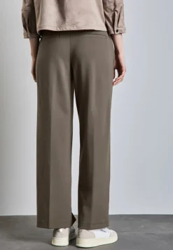Street One Hosen*Straight Leg Hose muddy brown