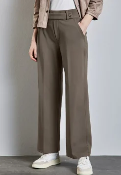 Street One Hosen*Straight Leg Hose muddy brown
