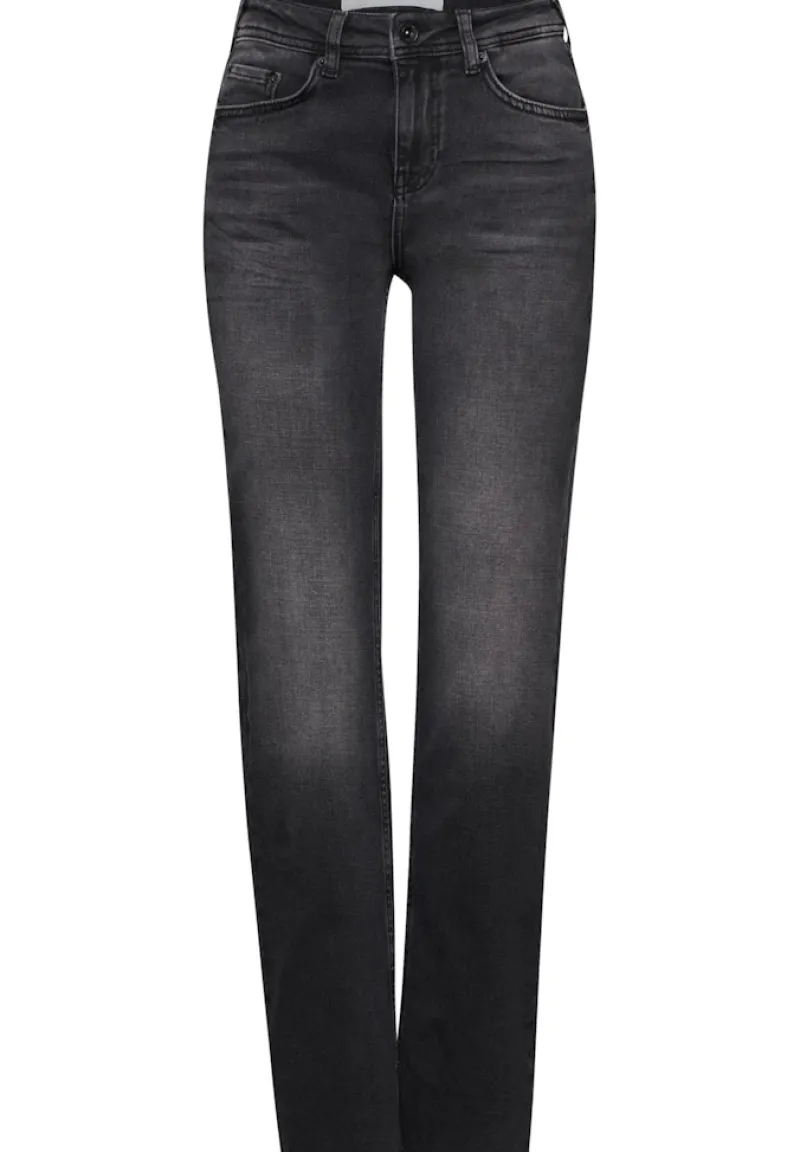 STREET ONE STUDIO Jeans*Straight Leg Jeans black soft wash