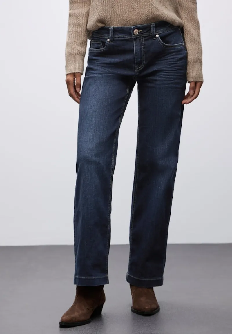 Street One Jeans*Straight Leg Jeans deep indigo washed