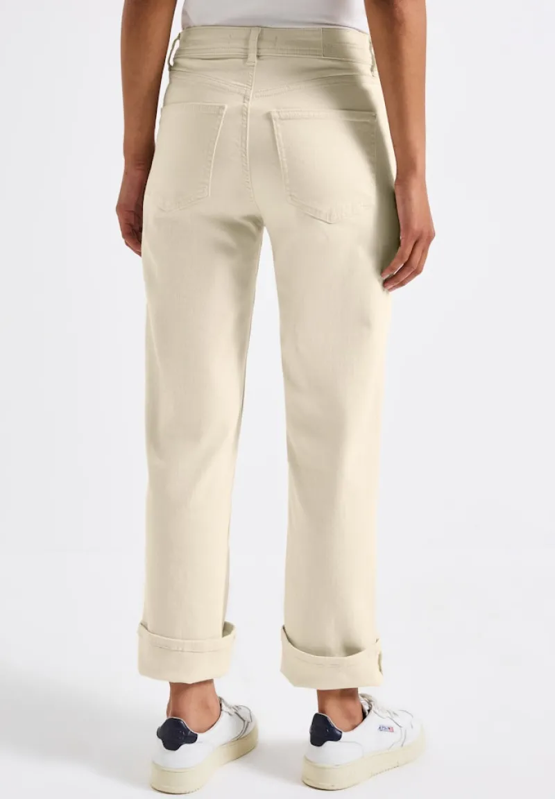 Street One Shorts*Straight Leg Jeans ecru washed