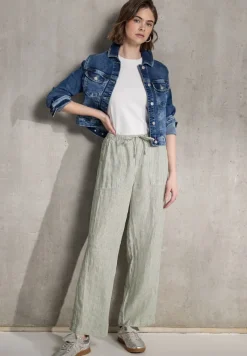 STREET ONE STUDIO Hosen*Straight Leg Leinenhose peridot green