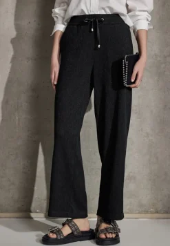 STREET ONE STUDIO Hosen*Straight Leg Strukturhose Black