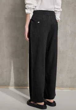STREET ONE STUDIO Hosen*Straight Leg Strukturhose Black