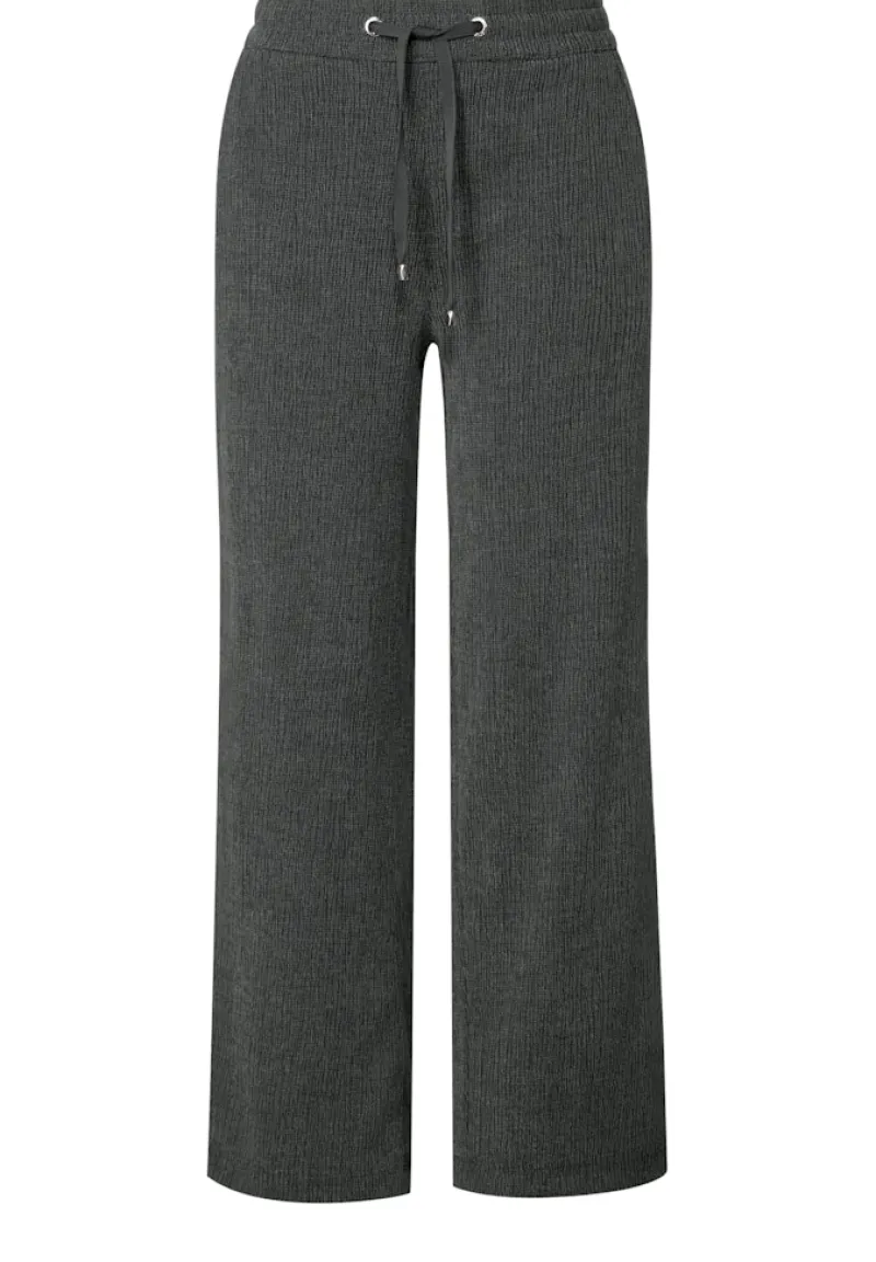 STREET ONE STUDIO Hosen*Straight Leg Strukturhose desert pine green