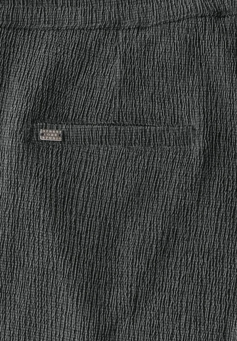 STREET ONE STUDIO Hosen*Straight Leg Strukturhose desert pine green