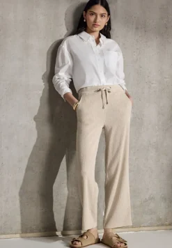 STREET ONE STUDIO Hosen*Straight Leg Strukturhose moonstone sand