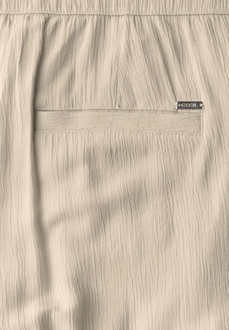 Cecil Hosen*Straight Leg Strukturhose boulder beige