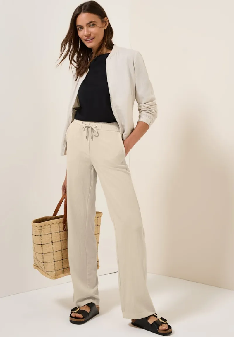 Cecil Hosen*Straight Leg Strukturhose boulder beige