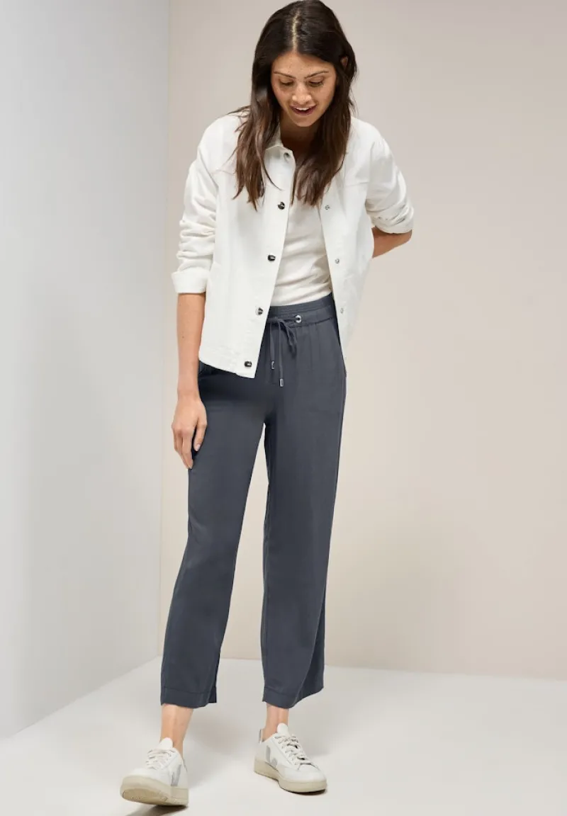 Cecil Hosen*Straight Leg Viskose Hose volcanic grey