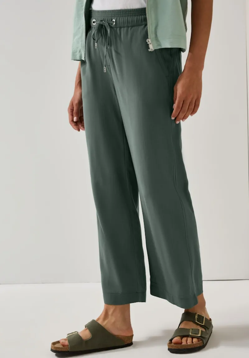 Cecil Hosen*Straight Leg Viskose Hose dark balmy khaki