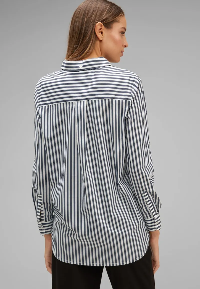 Street One Blusen*Streifen Hemdbluse deep blue