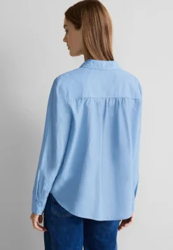 Street One Blusen*Streifen Hemdbluse frozen sea blue