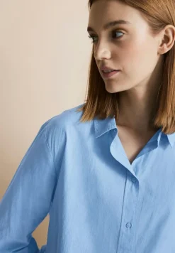 Street One Blusen*Streifen Hemdbluse frozen sea blue