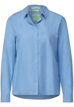 Street One Blusen*Streifen Hemdbluse frozen sea blue