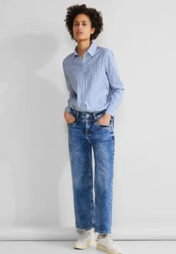 Street One Blusen*Streifen Hemdbluse white