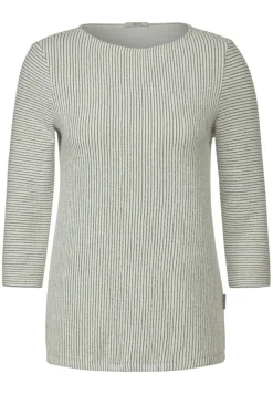 Cecil Shirts*Streifen Struktur Shirt vanilla white