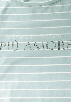 Cecil Shirts*Streifenshirt mit Wording cool salvia green