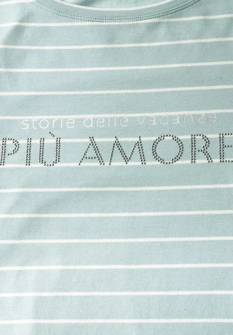 Cecil Shirts*Streifenshirt mit Wording cool salvia green