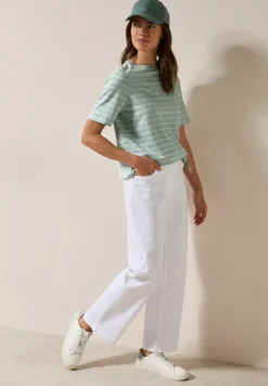 Cecil Shirts*Streifenshirt mit Wording cool salvia green