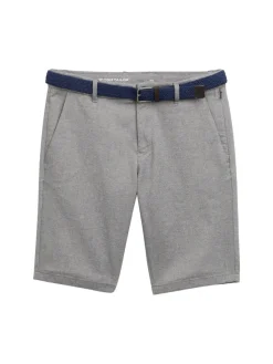 Tom Tailor Shorts|Big Boys*Stretch Slim Chino Shorts mit Gürtel white navy zig zag structure