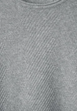 Street One Men Pullover & Sweatshirts|Big Boys*Strick Struktur Pullover cloud grey melange