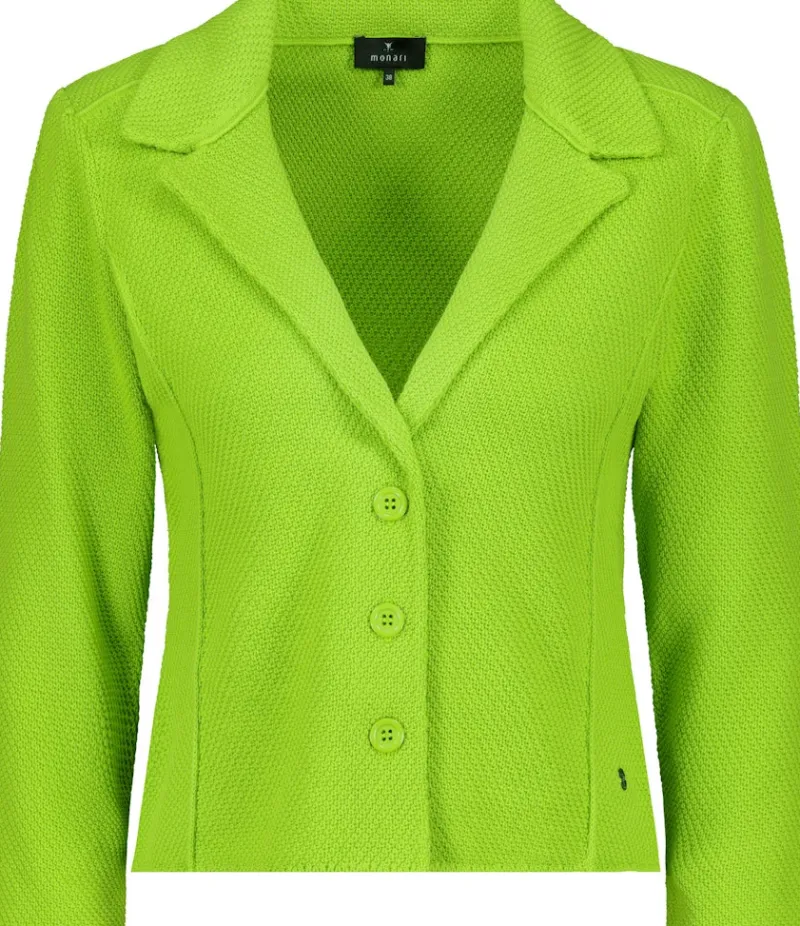 Monari Jacken*Strickblazer mit Reverskragen matcha