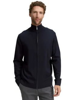 Tom Tailor Pullover & Sweatshirts|Big Boys*Strickjacke aus Baumwolle knitted navy melange