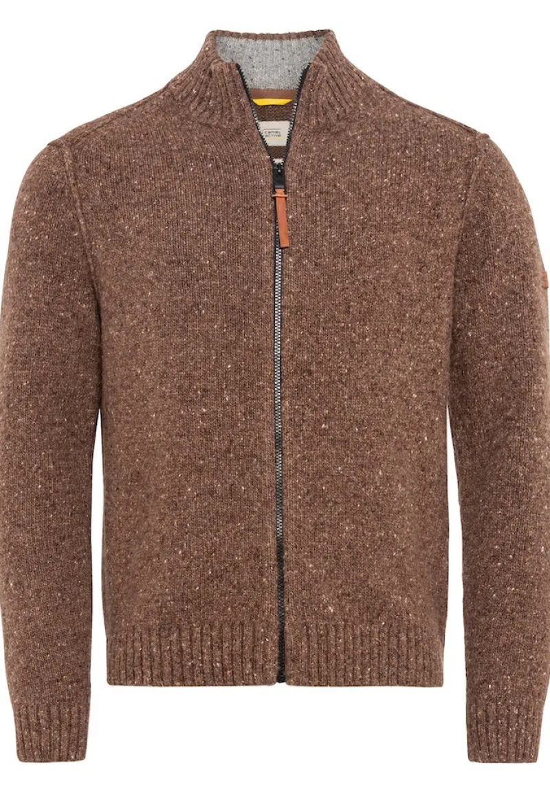 Camel Active Pullover & Sweatshirts|Big Boys*Strickjacke aus einem Merino-Wollmix nougat