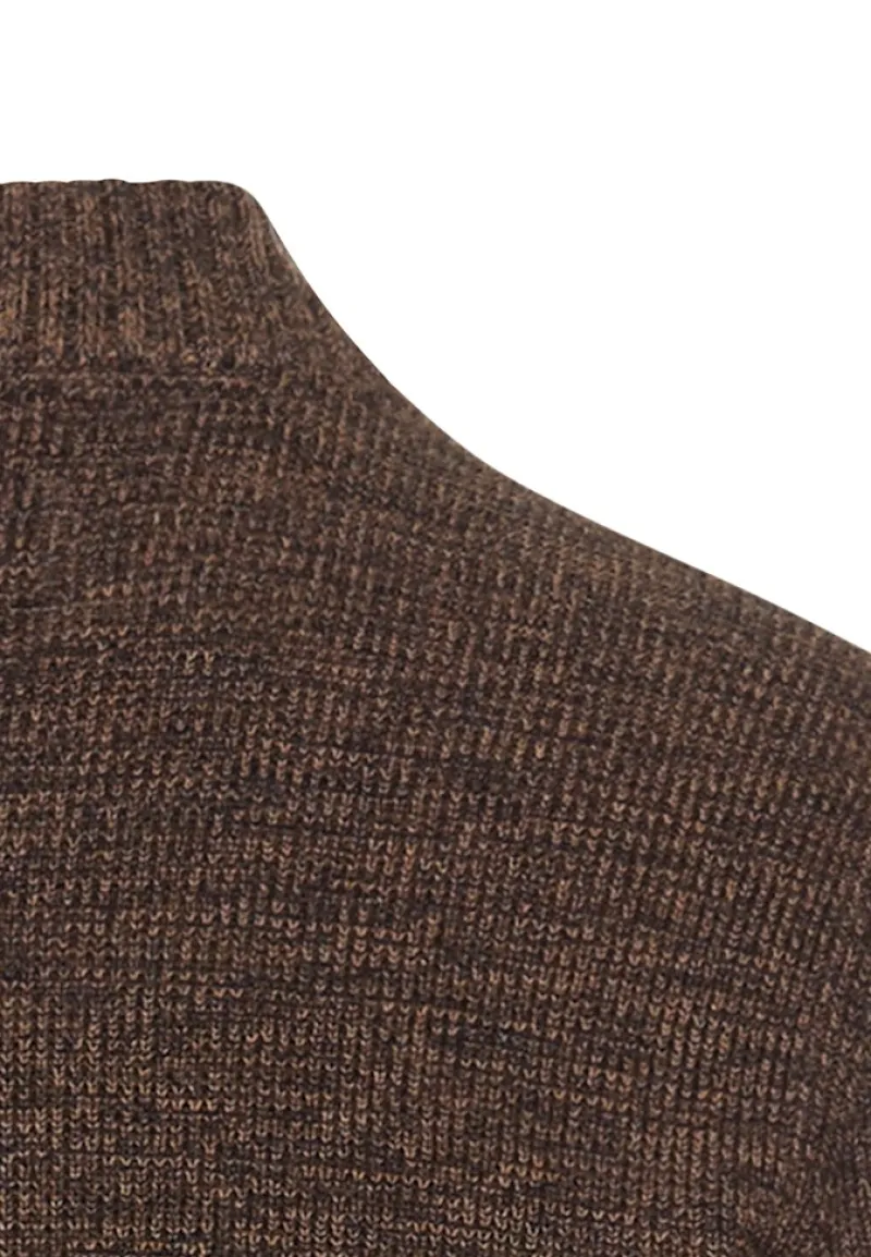 Camel Active Pullover & Sweatshirts*Strickjacke aus einem soften Baumwollmix dark brown