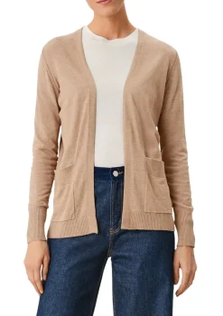 s.Oliver Pullover & Sweatshirts*Strickjacke aus Viskosemix Braun