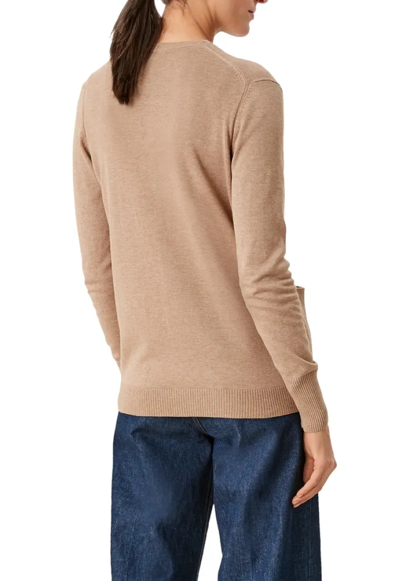 s.Oliver Pullover & Sweatshirts*Strickjacke aus Viskosemix Braun