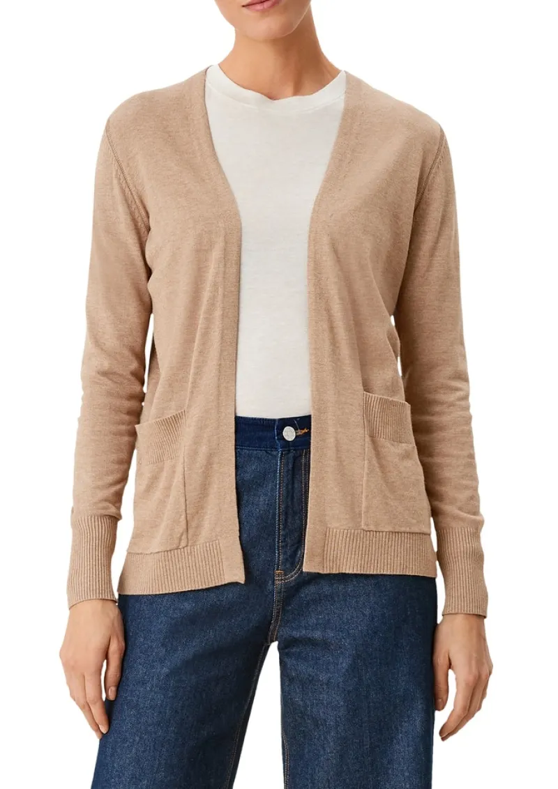 s.Oliver Pullover & Sweatshirts*Strickjacke aus Viskosemix Braun