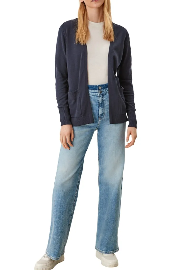 s.Oliver Pullover & Sweatshirts*Strickjacke aus Viskosemix Blau