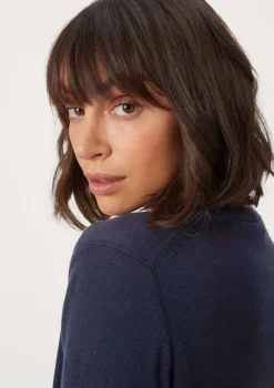 s.Oliver Pullover & Sweatshirts*Strickjacke aus Viskosemix Blau