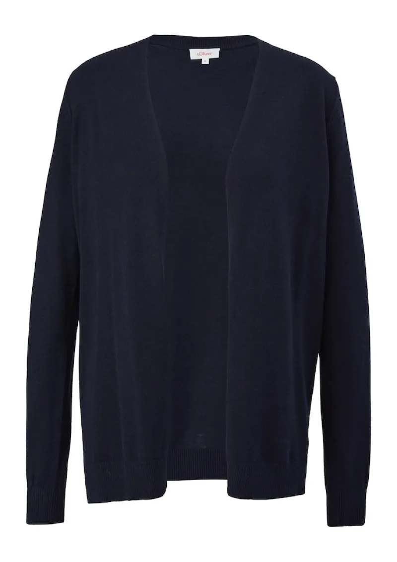 s.Oliver Pullover & Sweatshirts*Strickjacke aus Viskosemix blau2