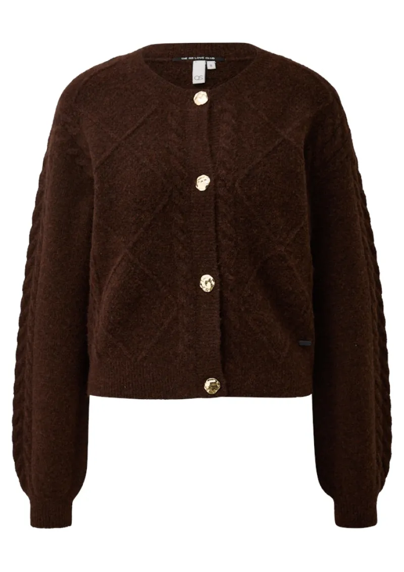 QS Pullover & Sweatshirts*Strickjacke Braun