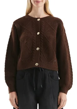 QS Pullover & Sweatshirts*Strickjacke Braun